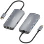 Aisens USB-C Dock 6 en 1 con HDMI 4K, RJ45 y 3xUSB-A, Gris